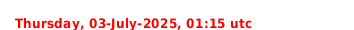 Date and time of receipt of latest data